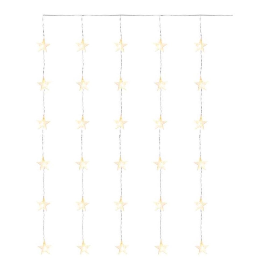 LED Weihnachtskette für den Außenbereich 30xLED/3,9m IP44 Sterne