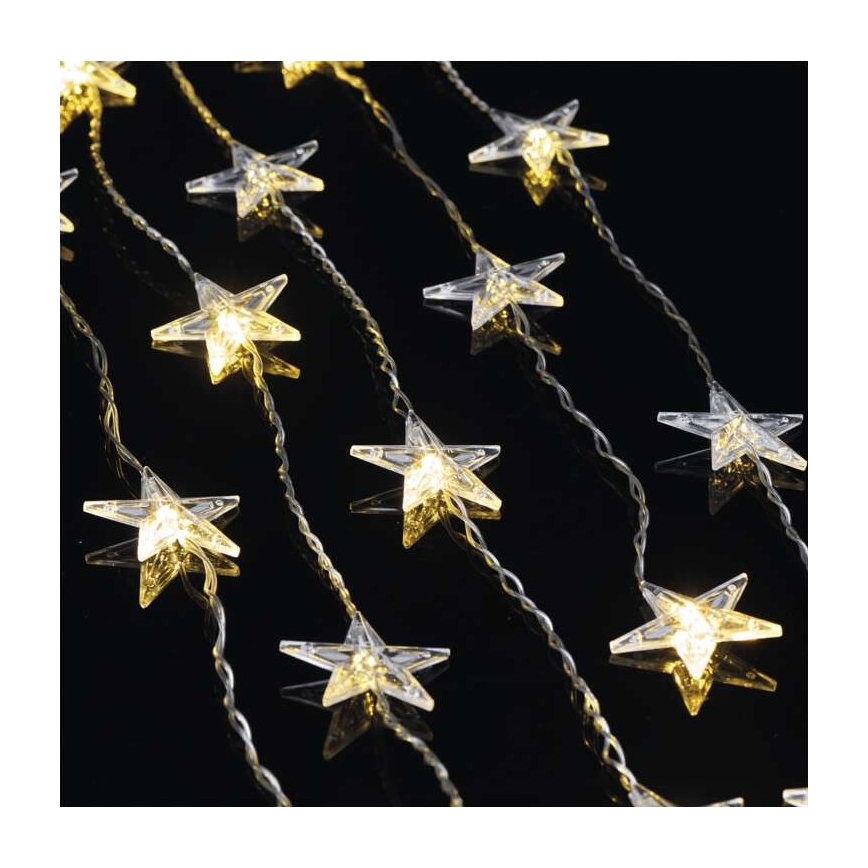 LED Weihnachtskette für den Außenbereich 30xLED/3,9m IP44 Sterne