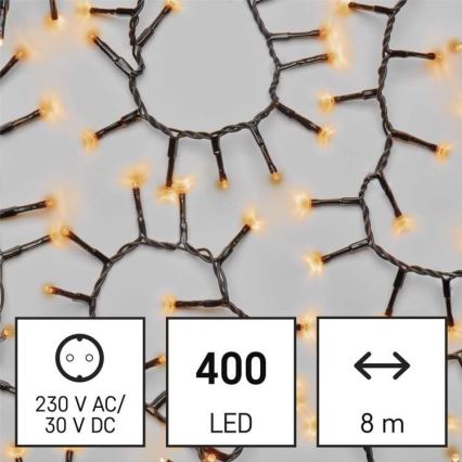 LED-Weihnachtskette für den Außenbereich 400xLED/13m IP44 vintage