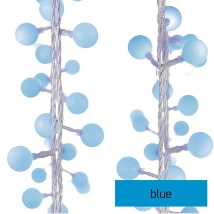 LED-Weihnachtskette für den Außenbereich 40xLED/9m IP44 blau