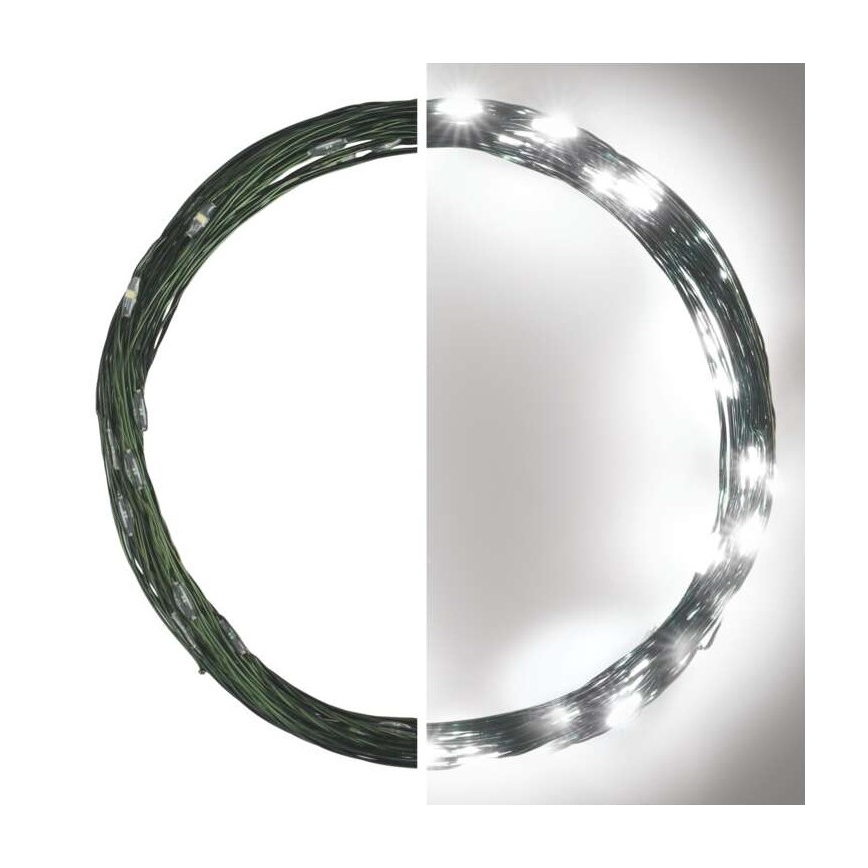 LED-Weihnachtskette für den Außenbereich 40xLED/9m IP44 kaltweiß