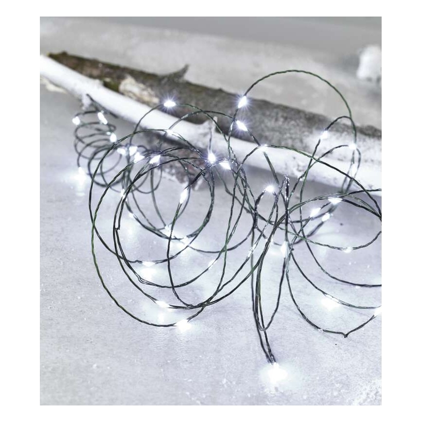 LED-Weihnachtskette für den Außenbereich 40xLED/9m IP44 kaltweiß
