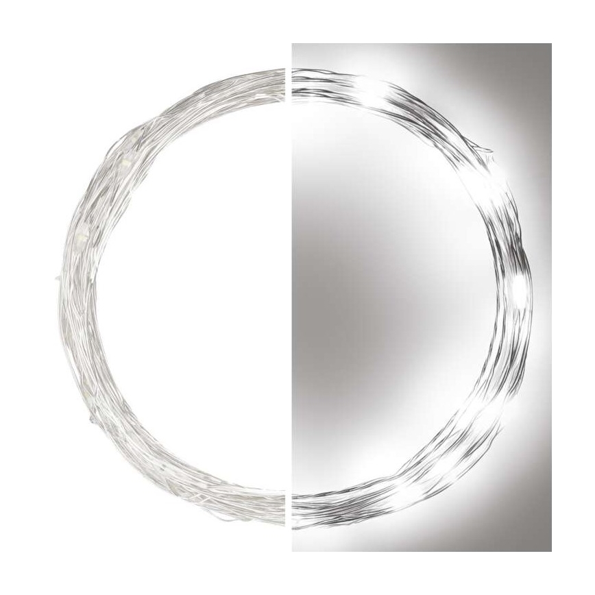 LED-Weihnachtskette für den Außenbereich 40xLED/9m IP44 kaltweiß