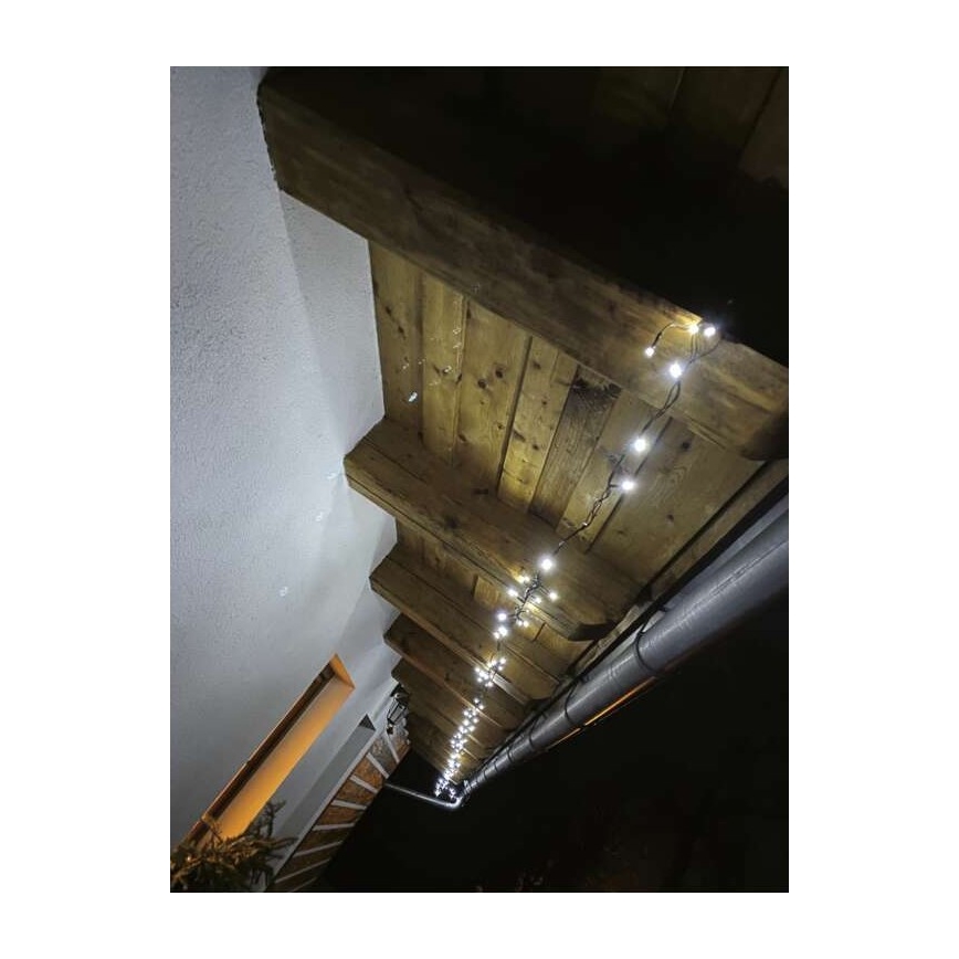 LED-Weihnachtskette für den Außenbereich 40xLED/9m IP44 kaltweiß
