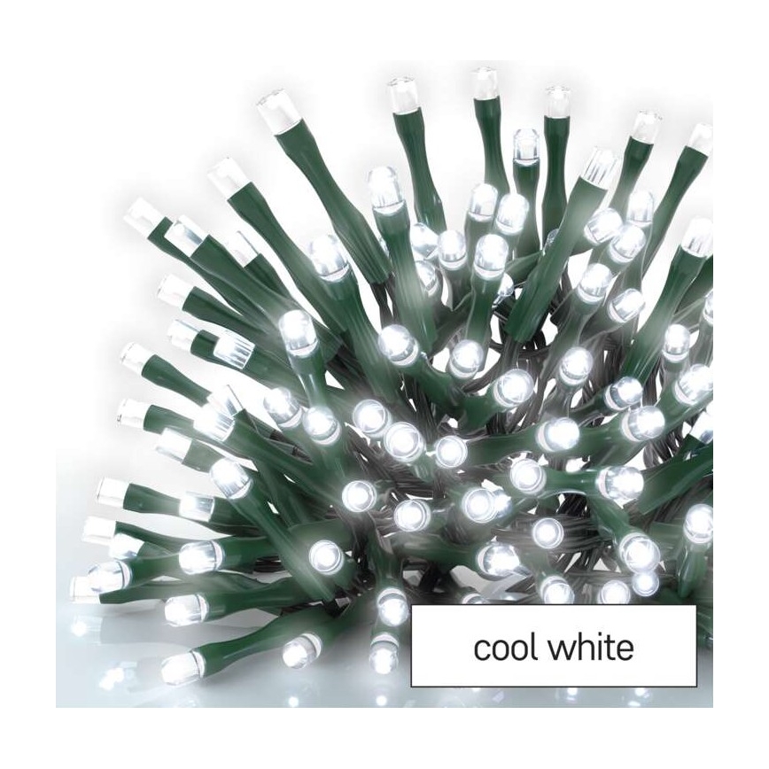 LED-Weihnachtskette für den Außenbereich 40xLED/9m IP44 kaltweiß