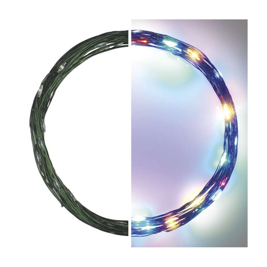LED-Weihnachtskette für den Außenbereich 40xLED/9m IP44 multicolor