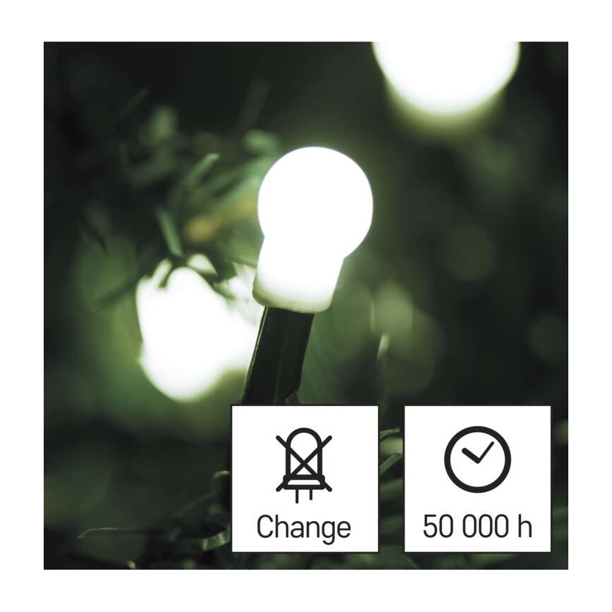 LED-Weihnachtskette für den Außenbereich 480xLED/53m IP44 kaltweiß