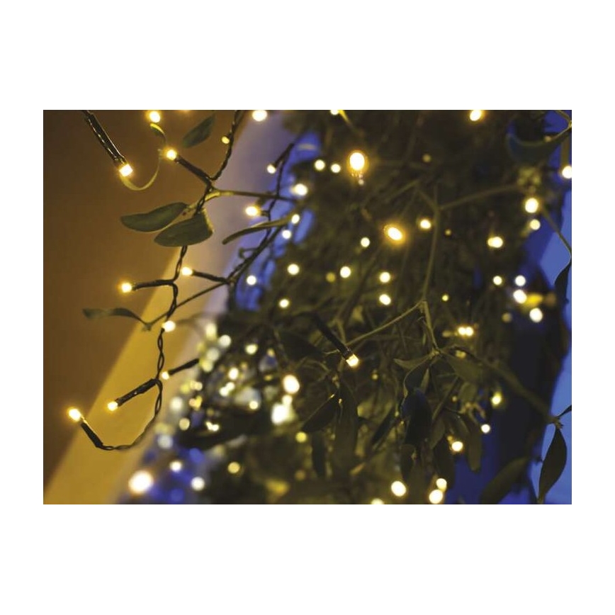 LED-Weihnachtskette für den Außenbereich 600xLED/8 Modi 15m IP44 warmweiß