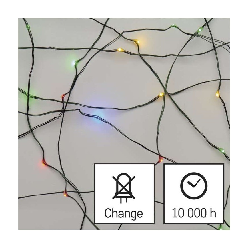 LED-Weihnachtskette für den Außenbereich 75xLED/12,5m IP44 multicolor