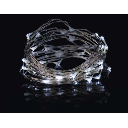 LED Weihnachtskette NANO LED/2,4W/230V IP44 kaltweis