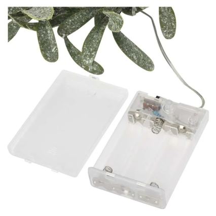 LED-Weihnachtskranz, 25 LEDs, 3×AA, Ø 35 cm