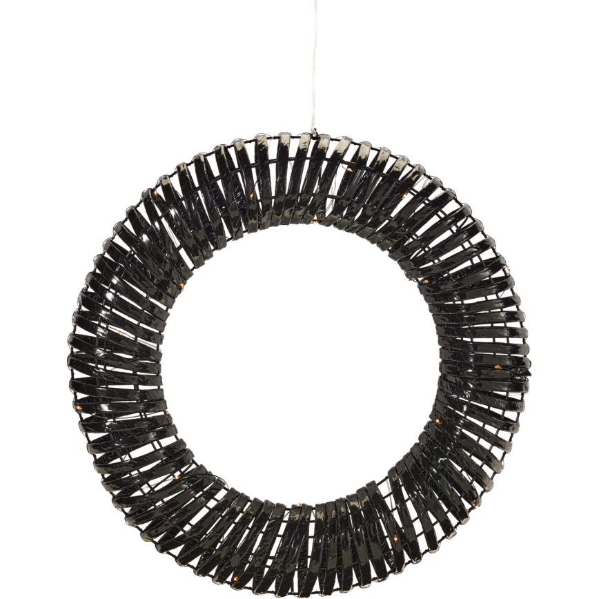 LED-Weihnachtskranz 30xLED/3xAA Ø 40 cm warmweiß Kranz/schwarz