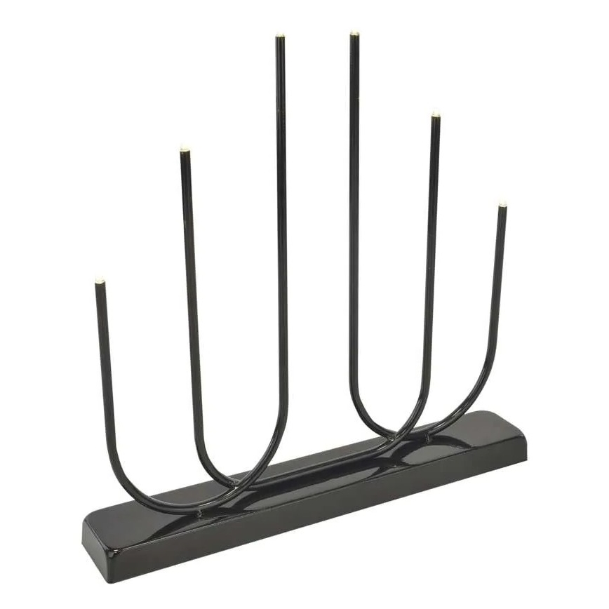 LED-Weihnachtsleuchter 6xLED/2xAA schwarz