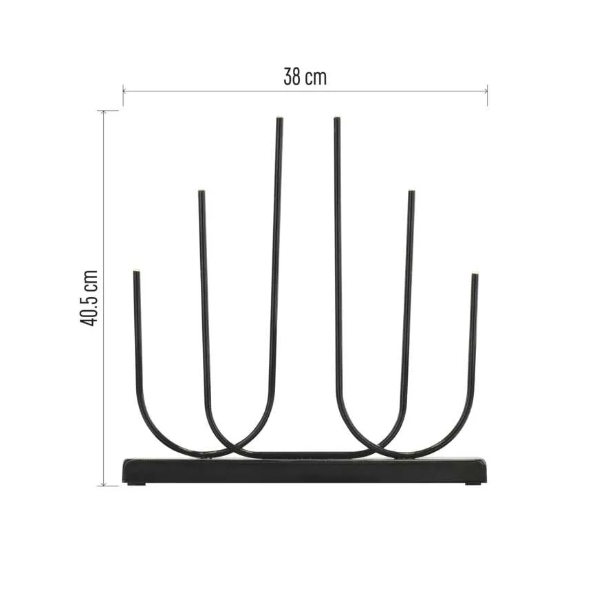 LED-Weihnachtsleuchter 6xLED/2xAA schwarz