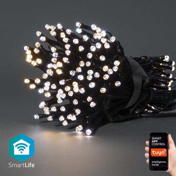 LED-Weihnachtslichterkette 100× LED / 8 Funktionen, 15 m, IP65, Wi‑Fi, Tuya