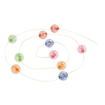 LED Weihnachtslichterkette 10xLED/2xAA 2,35m mehrfarbig