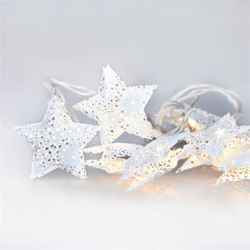 LED-Weihnachtslichterkette 10xLED/2xAA 2m warmweiß