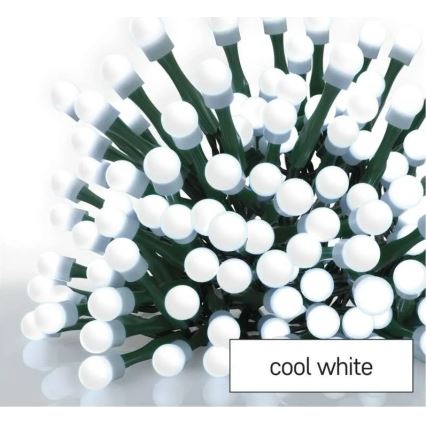 LED-Weihnachtslichterkette 200 LEDs/8 Funktionen 20 m IP44 kaltweiß