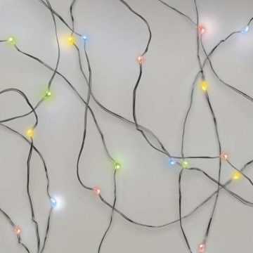 LED-Weihnachtslichterkette 20xLED/2xAA 2,4m mehrfarbig
