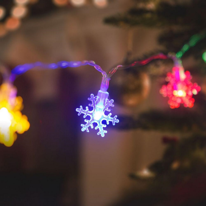 LED-Weihnachtslichterkette 20xLED/3xAA 2,3m mehrfarbig