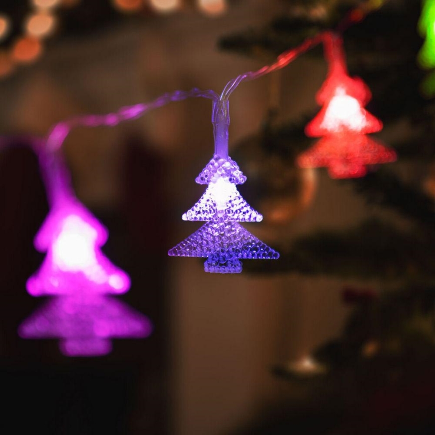 LED-Weihnachtslichterkette 20xLED/3xAA 2,3m mehrfarbig
