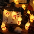 LED-Weihnachtslichterkette 20xLED/3xAA/warmweiß 3,3 m mit Schneemännern