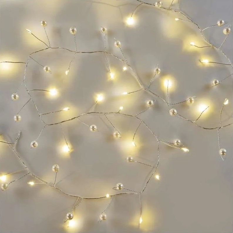 LED-Weihnachtslichterkette 40xLED/3xAA 1,5 m warmweiß