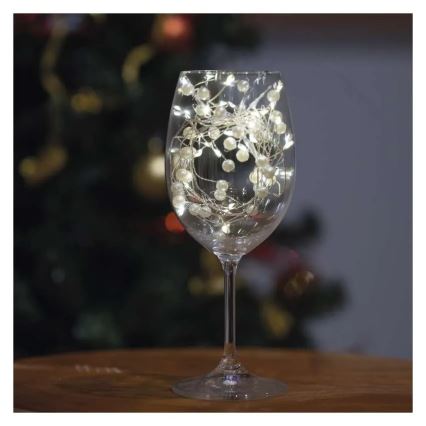 LED-Weihnachtslichterkette 40xLED/3xAA 1,5 m warmweiß