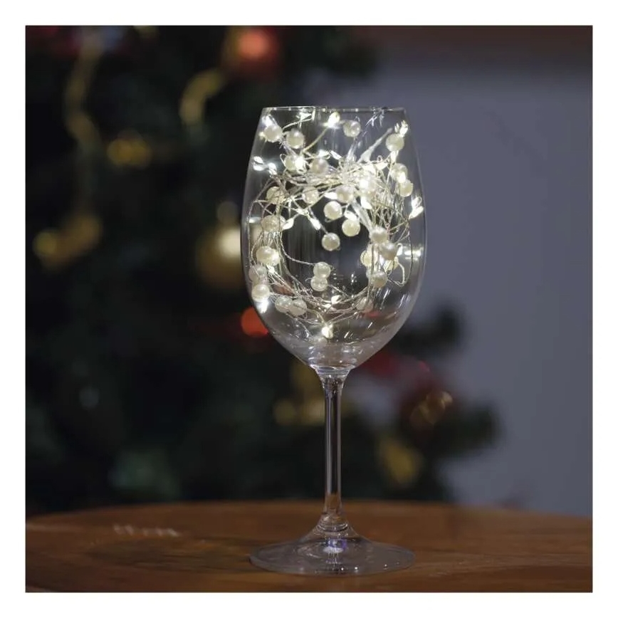 LED-Weihnachtslichterkette 40xLED/3xAA 1,5 m warmweiß