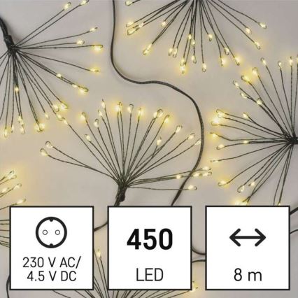 LED-Weihnachtslichterkette, 450 LEDs, 11 m, warmweiß