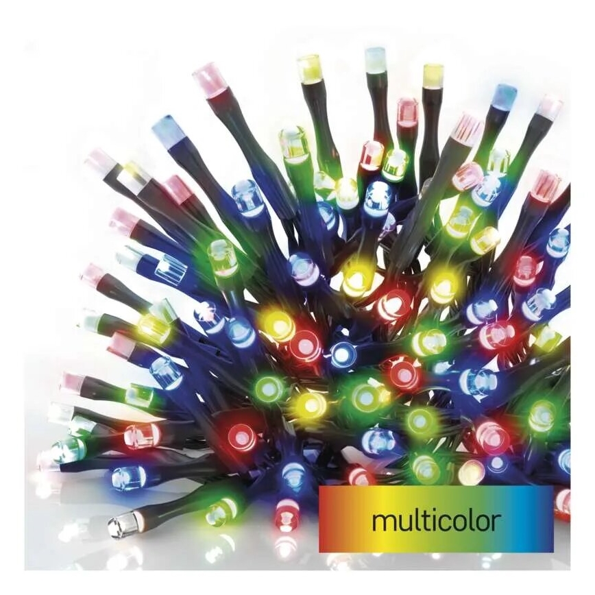 LED-Weihnachtslichterkette für den Außenbereich 100xLED/10m IP44 mehrfarbig