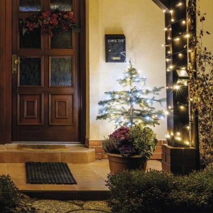 LED-Weihnachtslichterkette für den Außenbereich 100xLED/10m IP44 warm/kaltweiß