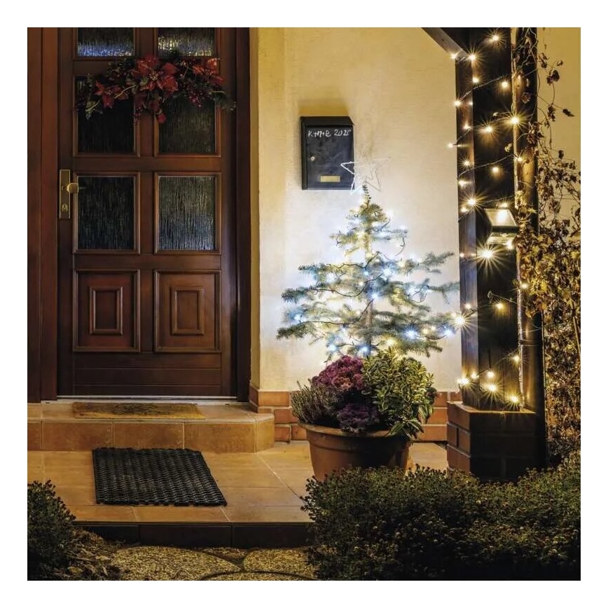 LED-Weihnachtslichterkette für den Außenbereich 100xLED/10m IP44 warm/kaltweiß
