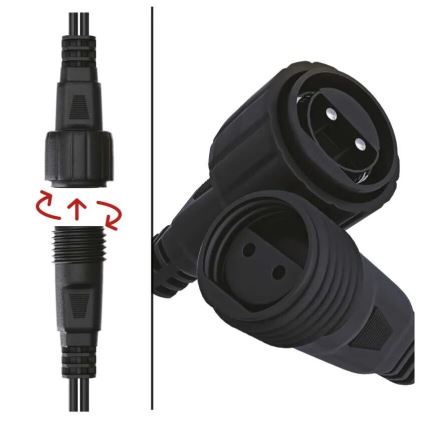 LED-Weihnachtslichterkette für den Außenbereich 100xLED/10m IP44 warm/kaltweiß