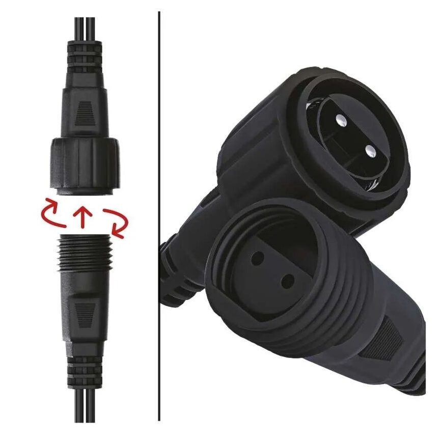 LED-Weihnachtslichterkette für den Außenbereich 100xLED/10m IP44 warm/kaltweiß