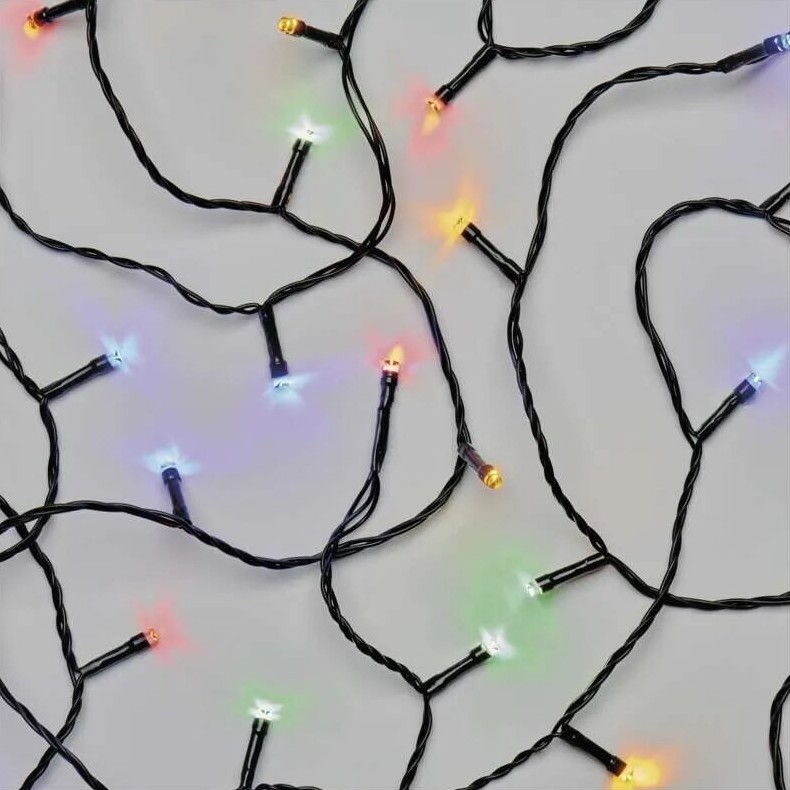 LED-Weihnachtslichterkette für den Außenbereich 50xLED/5m IP44 mehrfarbig