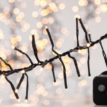 LED-Weihnachtslichterkette für den Außenbereich CLUSTER 768xLED/8 Funktionen 9 m IP44 warmweiβ