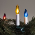 LED-Weihnachtslichterkette für den Außenbereich FELICIA FILAMENT 20xE10 19m bunt/warmweiβ IP44, Made in the EU