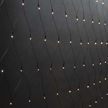 LED-Weihnachtsvorhang für den Außenbereich, 160 LEDs, 7 Funktionen, 5 m, IP44, warmweiß