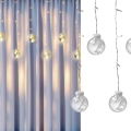 LED Weihnachtsvorhang WISH BALLS 108xLED/8 Funktionen 4,5 m warmweiß