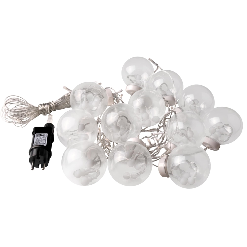 LED Weihnachtsvorhang WISH BALLS 108xLED/8 Funktionen 4,5 m warmweiß