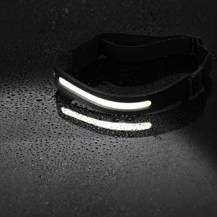 LED wiederaufladbare Stirnlampe mit Dimmfunktion und Sensor 2xLED/5V IP44 350 lm 1200 mAh