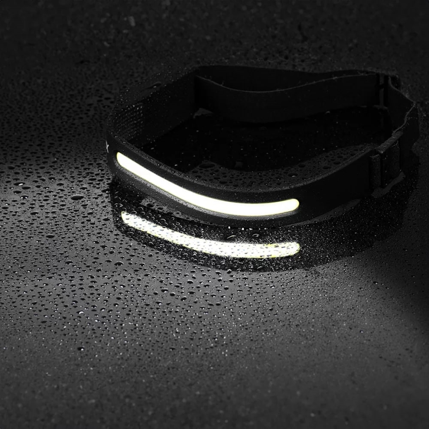 LED wiederaufladbare Stirnlampe mit Dimmfunktion und Sensor 2xLED/5V IP44 350 lm 1200 mAh