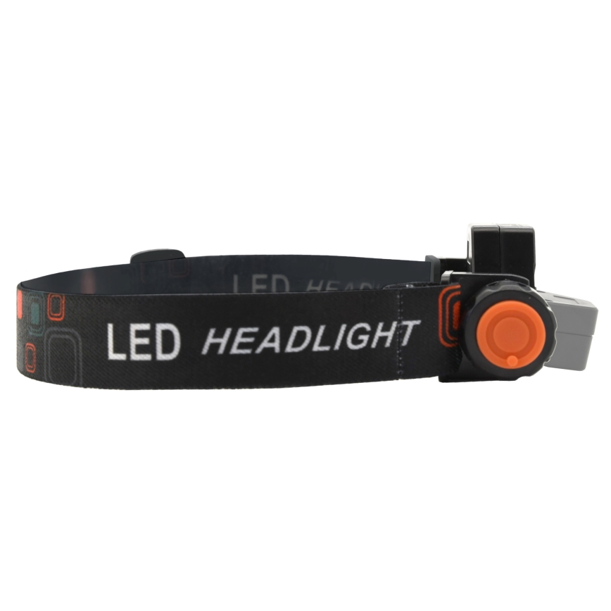 LED Wiederaufladbare Stirnlampe LED/1200mAh schwarz/rot