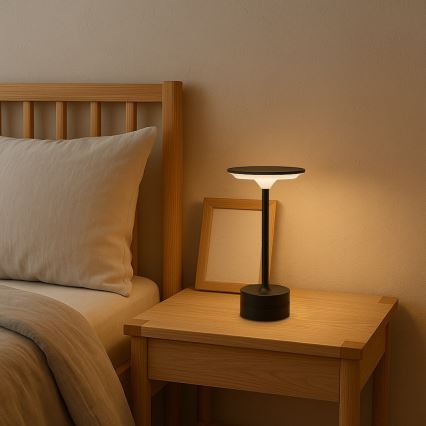 LED wiederaufladbare Touch-Tischlampe TAVOLO LED/2,5W/5V 2400 mAh 3000-6000K schwarz