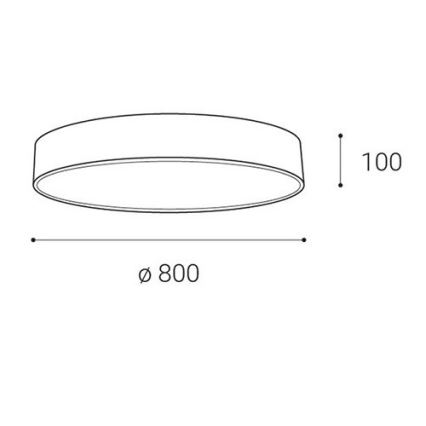 LED2 - Dimmbare LED-Deckenleuchte MONO LED/100W/230V 3000K/4000K schwarz