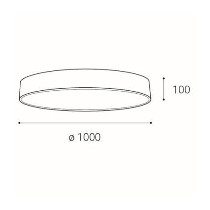 LED2 - Dimmbare LED-Deckenleuchte MONO LED/153W/230V 3000K/4000K weiß