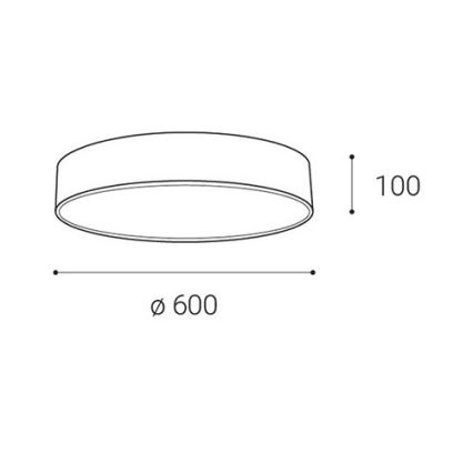 LED2 - Dimmbare LED-Deckenleuchte MONO LED/60W/230V 3000K/4000K schwarz