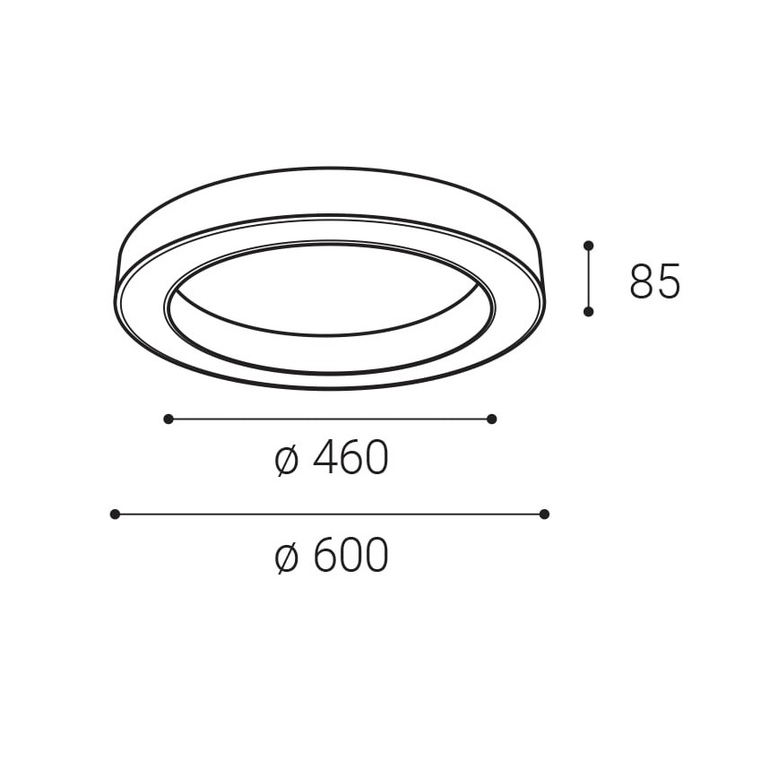 LED2 - Dimmbare LED-Deckenleuchte SATURN LED/50W/230V 3000K/4000K weiß
