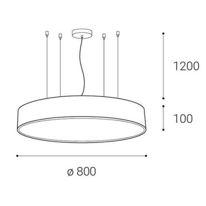 LED2 - Dimmbare LED-Hängeleuchte an einer Schnur MONO LED/100W/230V 3000K/4000K schwarz